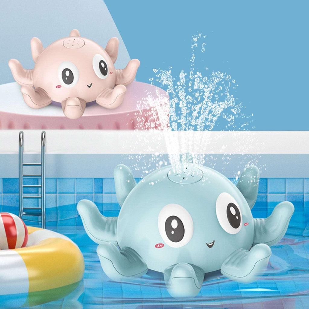 Plastic spray water octopus bath toy with colorful LED lights for toddlers in the tub — view 3