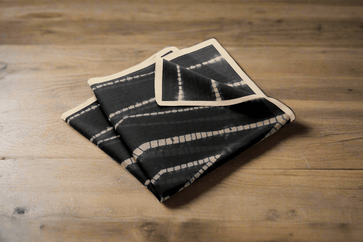 Charcoal Shibori Silk Beach Wrap Scarf-3