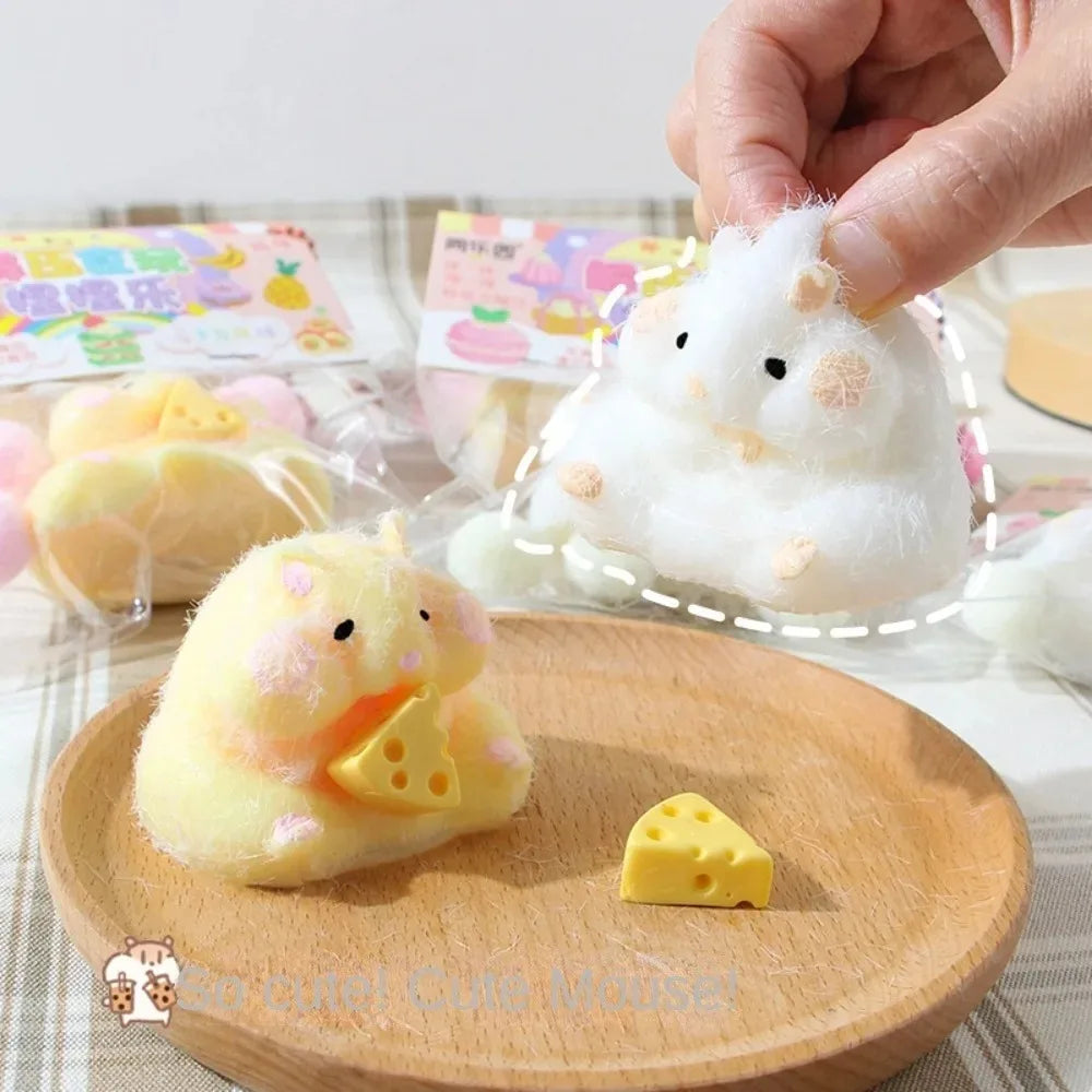 Cute squishy hamster toy for stress relief and whimsical desktop decor for home or office — view 2