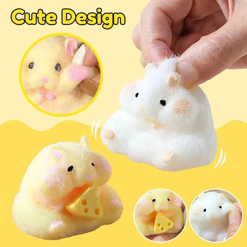 Cute squishy hamster toy for stress relief and whimsical desktop decor for home or office — view 3