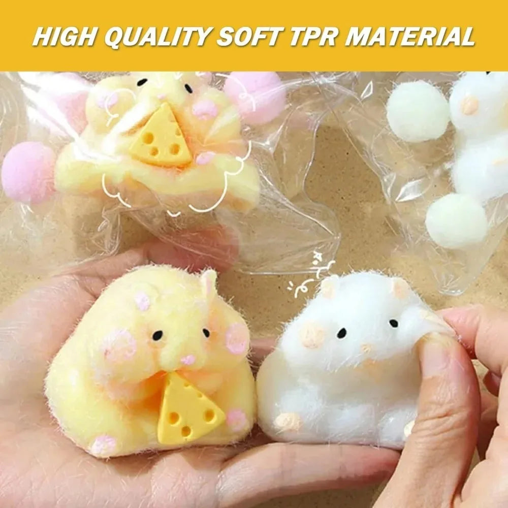 Cute squishy hamster toy for stress relief and whimsical desktop decor for home or office — view 4