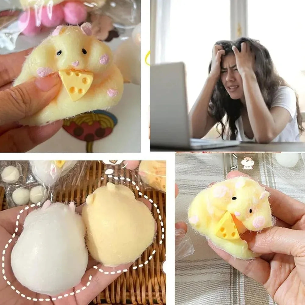 Cute squishy hamster toy for stress relief and whimsical desktop decor for home or office — view 5