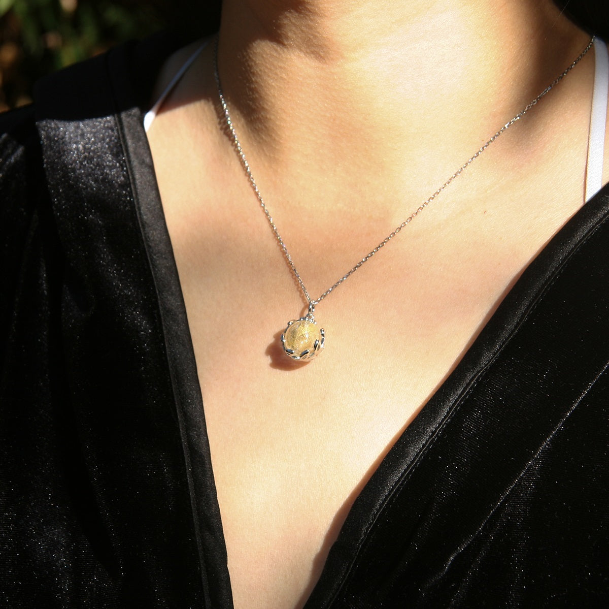 Planet Murano Aroma Necklace - Stardust Crystal | Energy & Healing | Diffuse on the go | Gift For Her-1