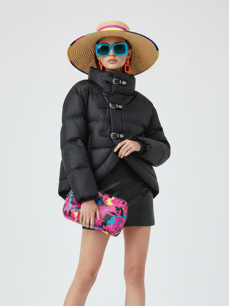 Statement Buckle Puffer Jacket CHELSEA BYMANYC ® New York-0