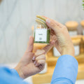 Clear 120ml glass spice jar with an airtight natural bamboo lid for kitchen pantry storage