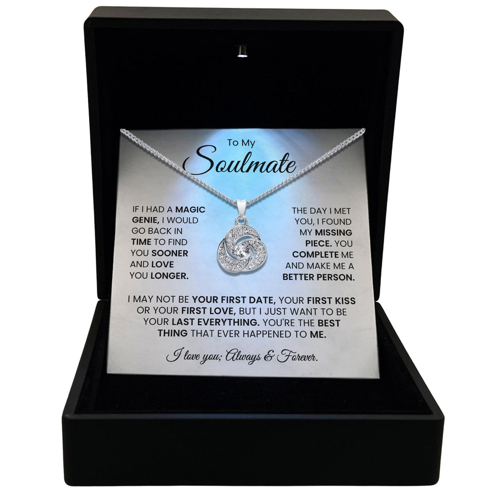 To My Soulmate - I Love You, Forever & Always - Tryndi Love Knot Necklace-0