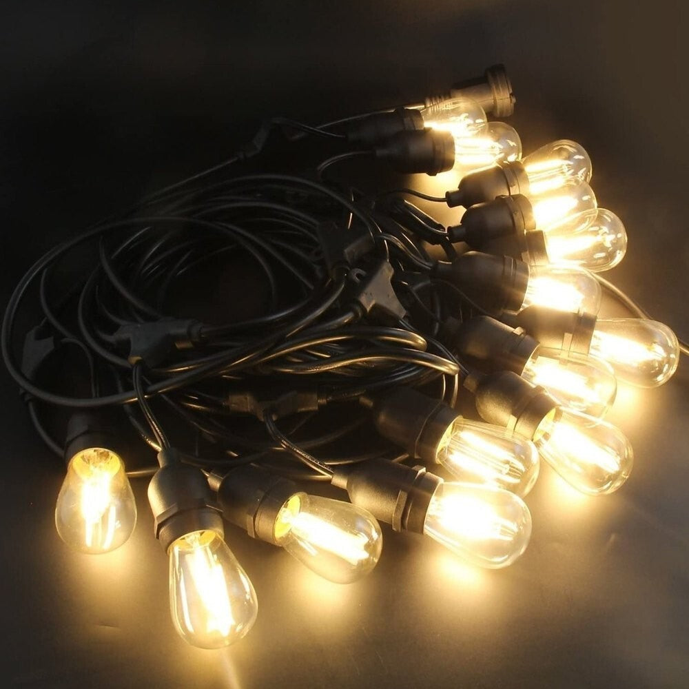S14 shatterproof LED bulb with standard E27 base for waterproof outdoor string lighting and patios — view 3