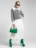Striped Knit Sweater with Contrast Collar PETER PAN: New Colección COUTURE in NOLITA - BYMANYC ® New York-0