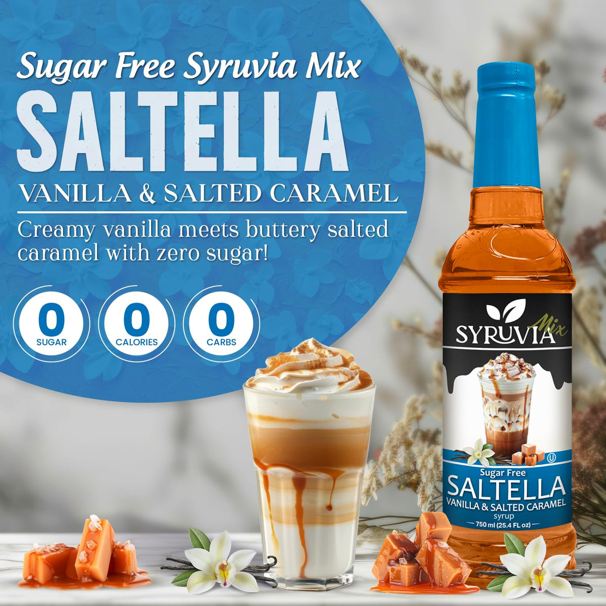 Sugar-Free SALTELLA Syrup™  Vanilla Salted Caramel-1