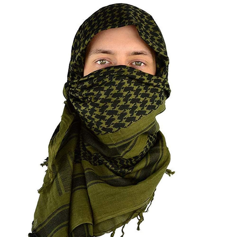 100 percent cotton tactical Keffiyeh neck scarf wrap in a versatile square for outdoor protection. — view 4