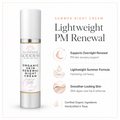 Organic skin renewal night cream in a 2 oz jar, lightweight vegan anti-aging face moisturizer
