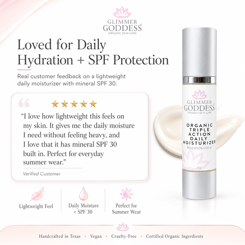 Triple action daily moisturizer in a two ounce jar organic SPF 30 mineral sunscreen cream — view 2