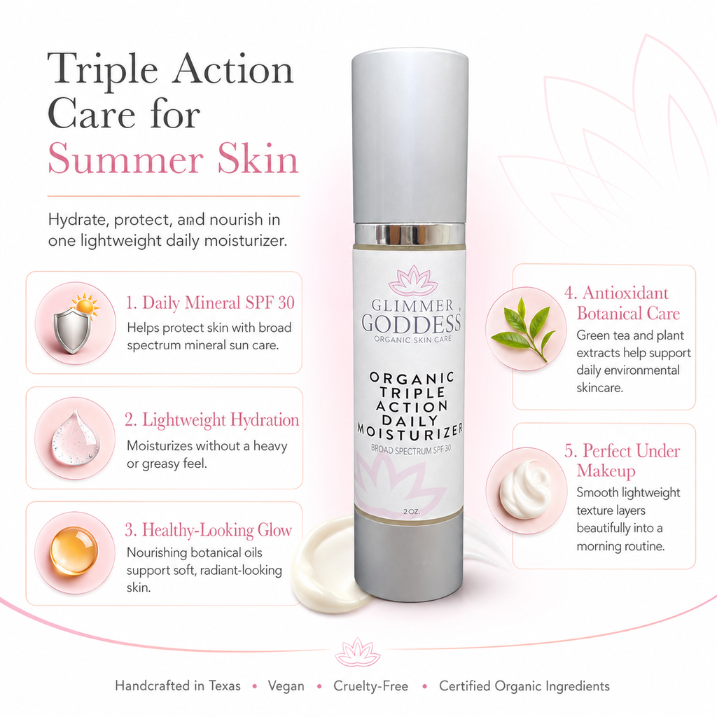 Triple action daily moisturizer in a two ounce jar organic SPF 30 mineral sunscreen cream — view 5
