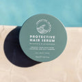 Protective hair serum and mask bottle for chlorine and salt water damage defense