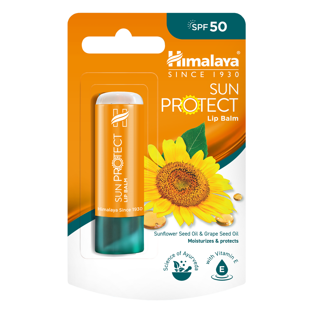 Himalaya Sun Protect Lip Balm SPF 50 stick with deeply moisturizing plant oils