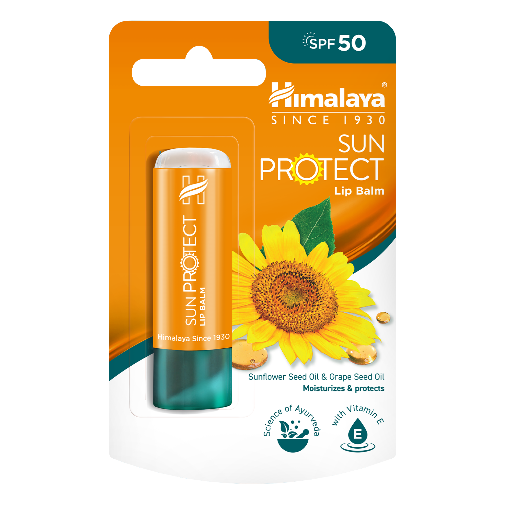 Himalaya Sun Protect Lip Balm SPF 50 stick with deeply moisturizing plant oils