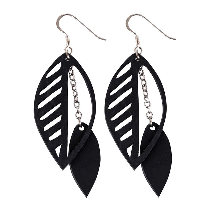 Sweet Cherry Double Leaf Earrings