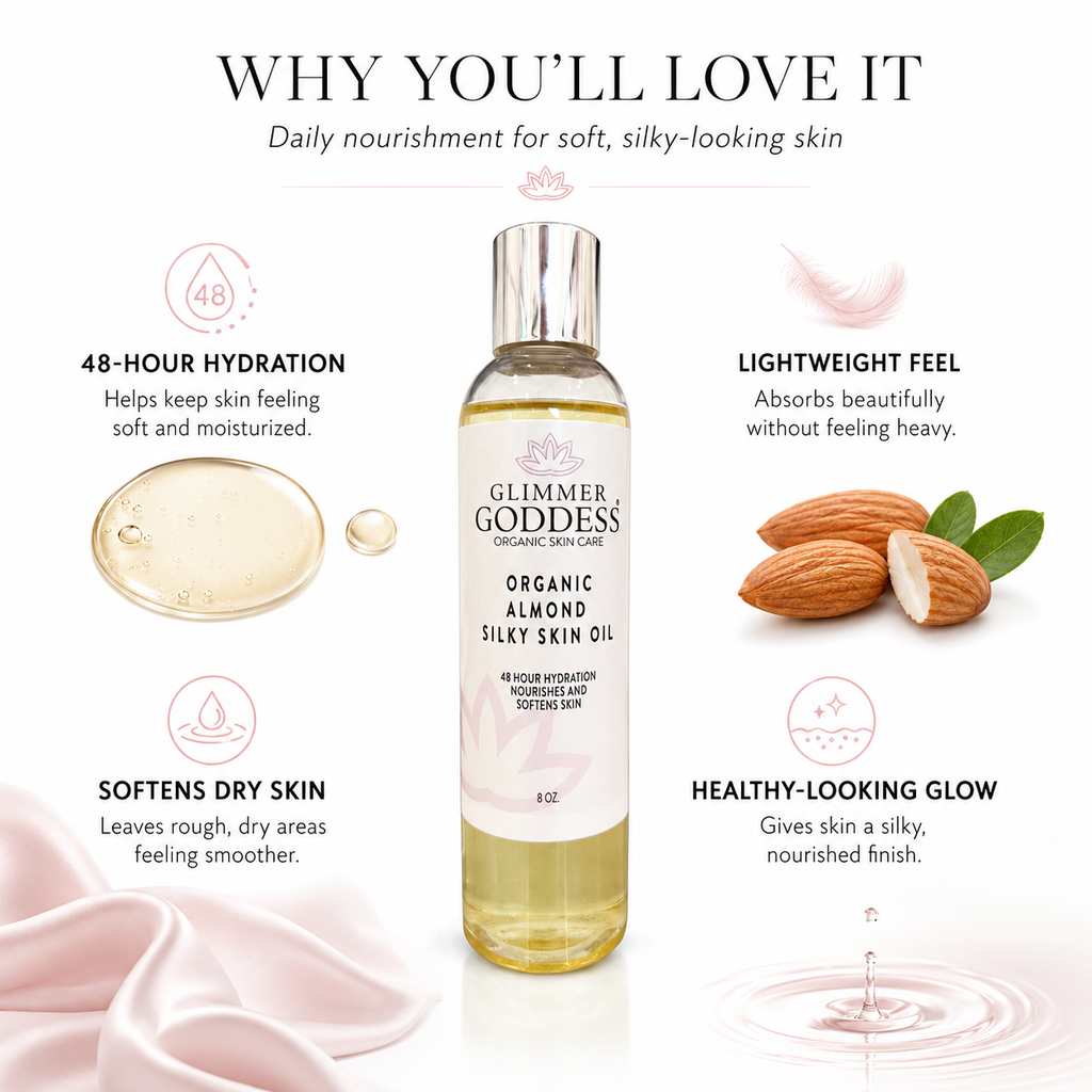 Organic Sweet Almond Silky Skin Oil – 48 Hour Hydration-4