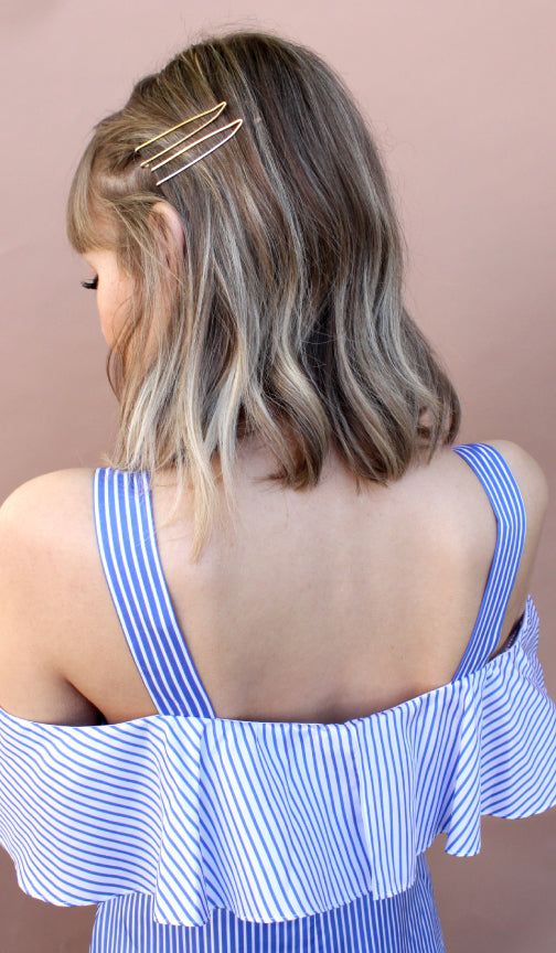 Switchback Hair Bobbies  |  Rose-1