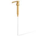Syrup pump dispenser for coffee flavoring bottles, white plastic nozzle with precise portion control