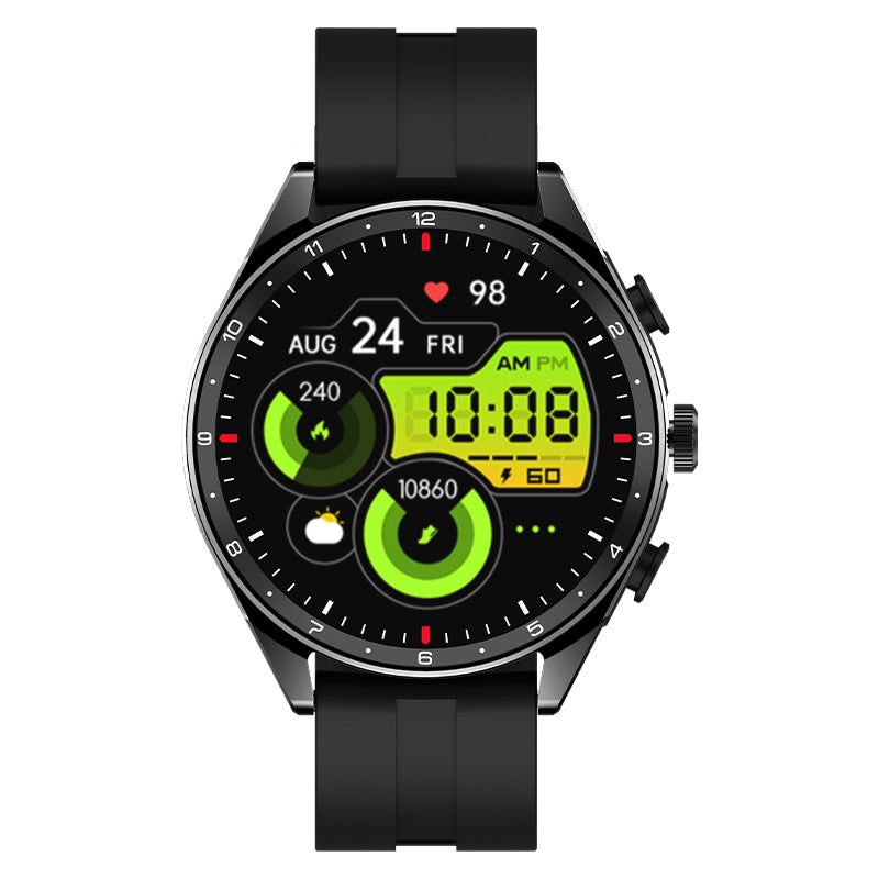 Men's sports smartwatch with 1.39 inch HD display and integrated wireless earbuds