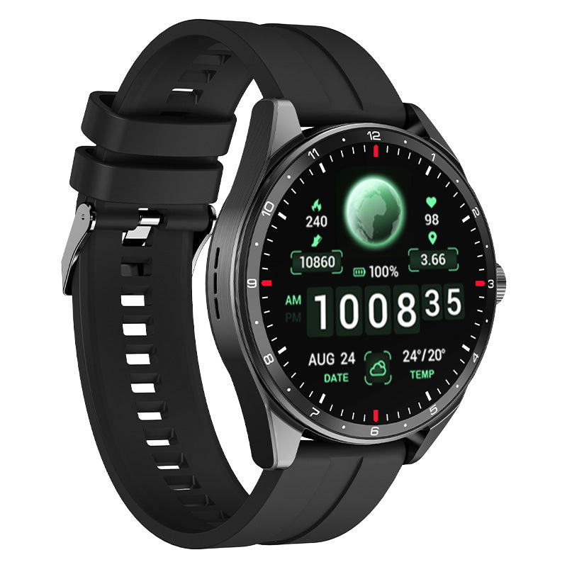 Men's sports smartwatch with 1.39 inch HD display and integrated wireless earbuds — view 2