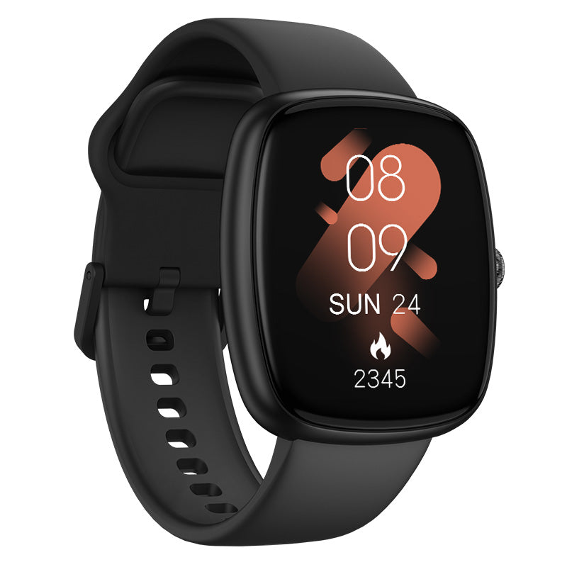 Waterproof fitness smart watch with 1.39-inch display showing health tracking metrics on digital dial