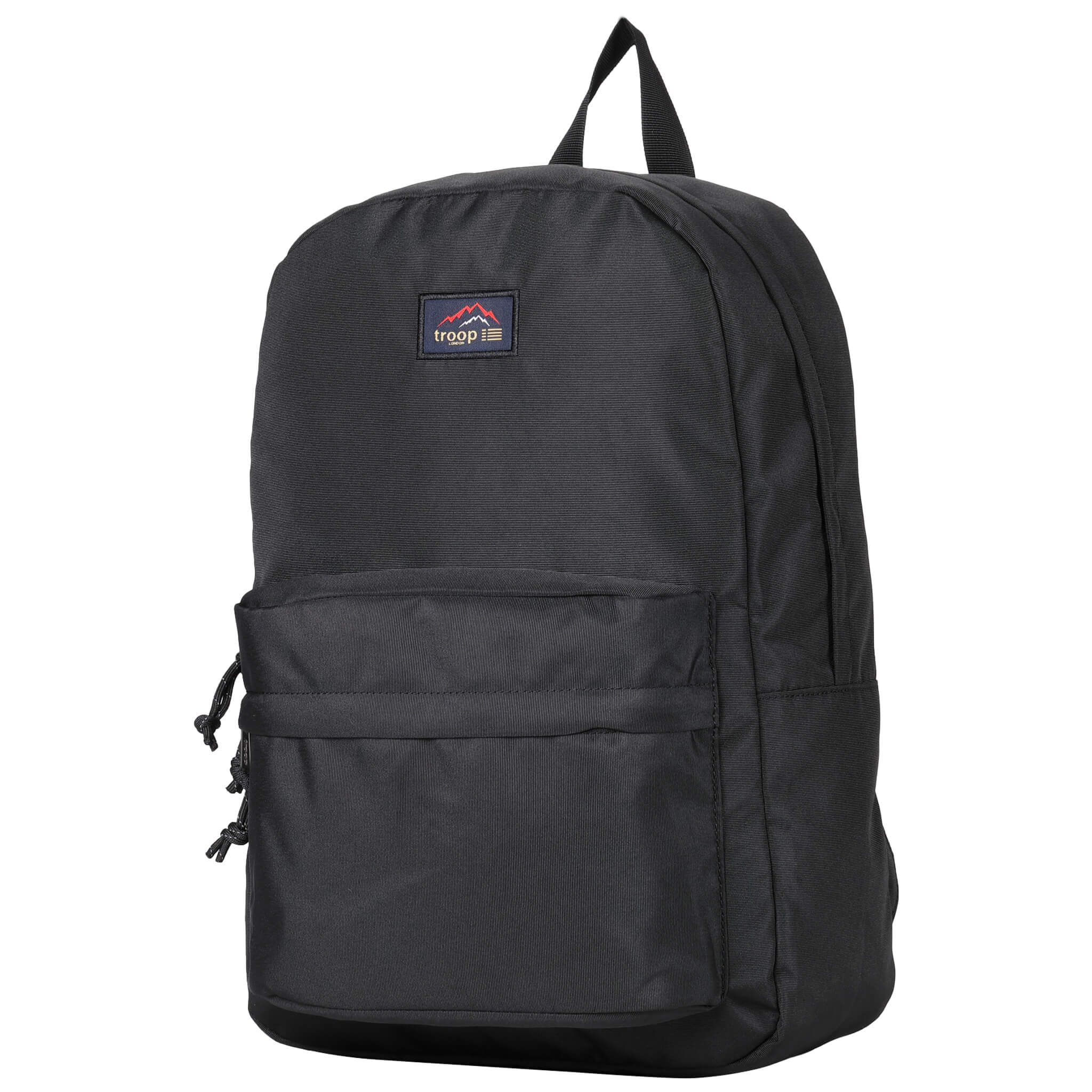 Vegan laptop backpack in water-resistant polyester with adjustable padded shoulder straps and secure zippers — view 2