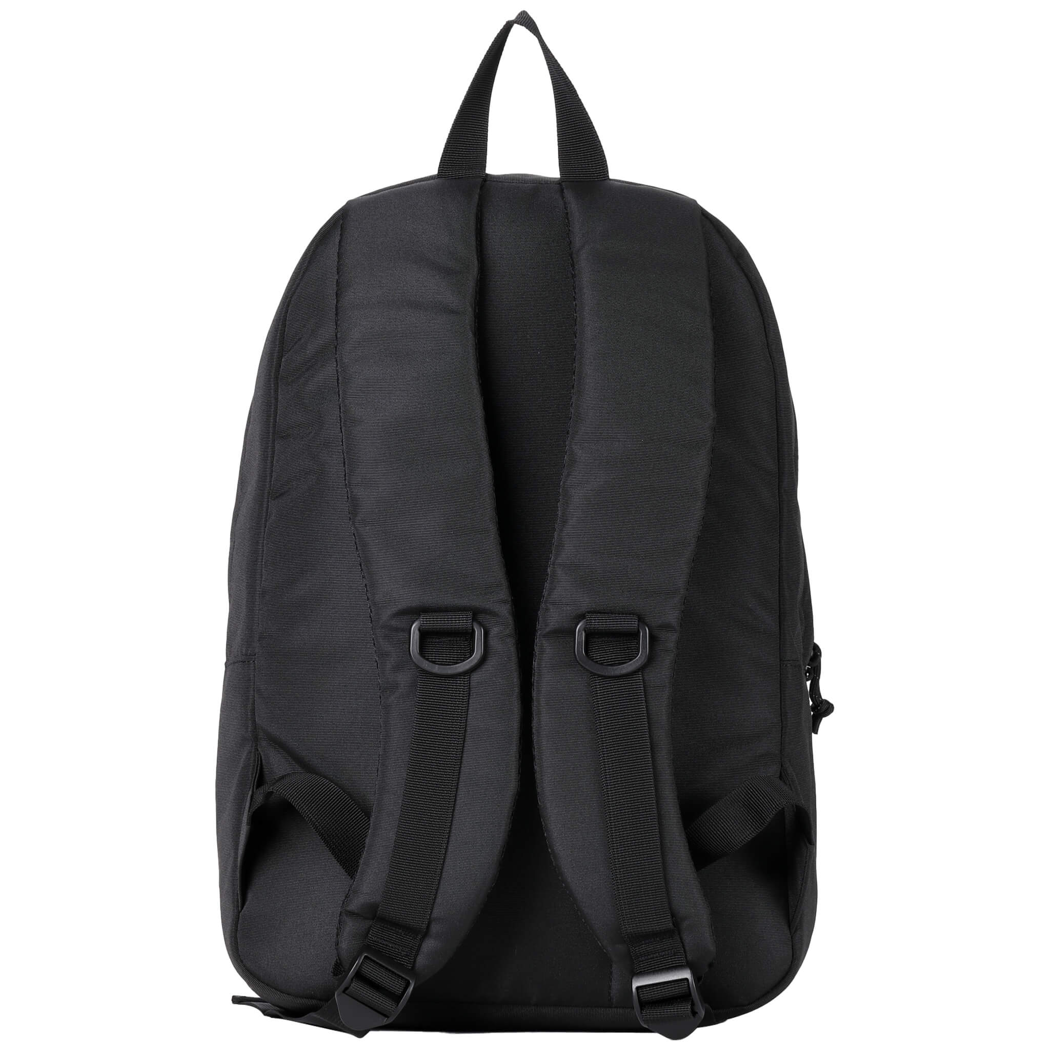 Vegan laptop backpack in water-resistant polyester with adjustable padded shoulder straps and secure zippers — view 4