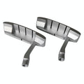 Silver zinc alloy kids golf putter head with a compact single-sided practice face design