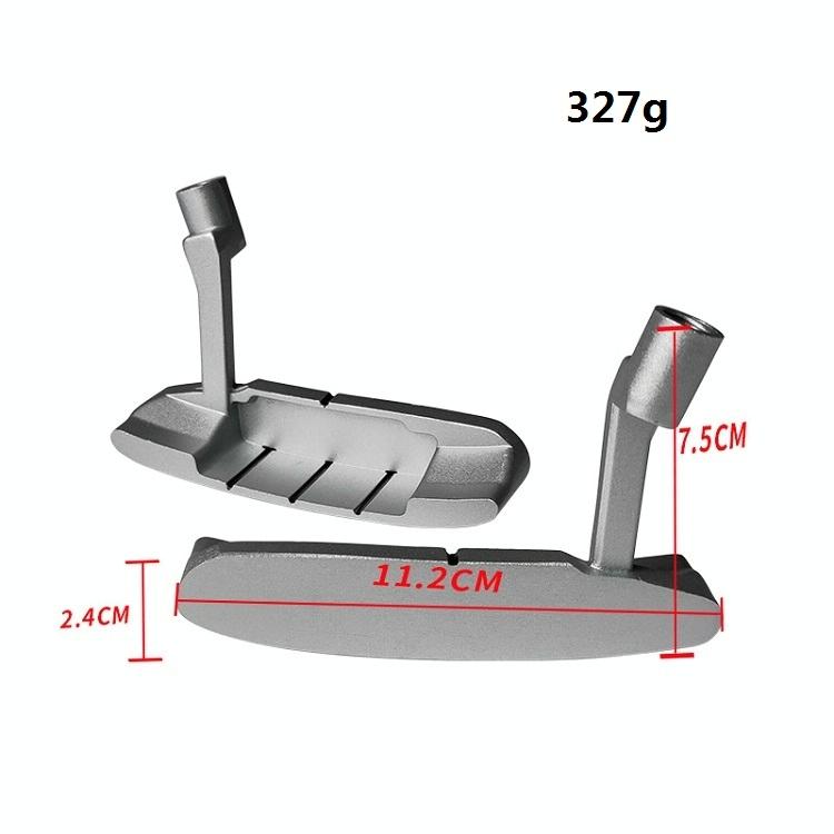 Silver zinc alloy kids golf putter head with a compact single-sided practice face design — view 5