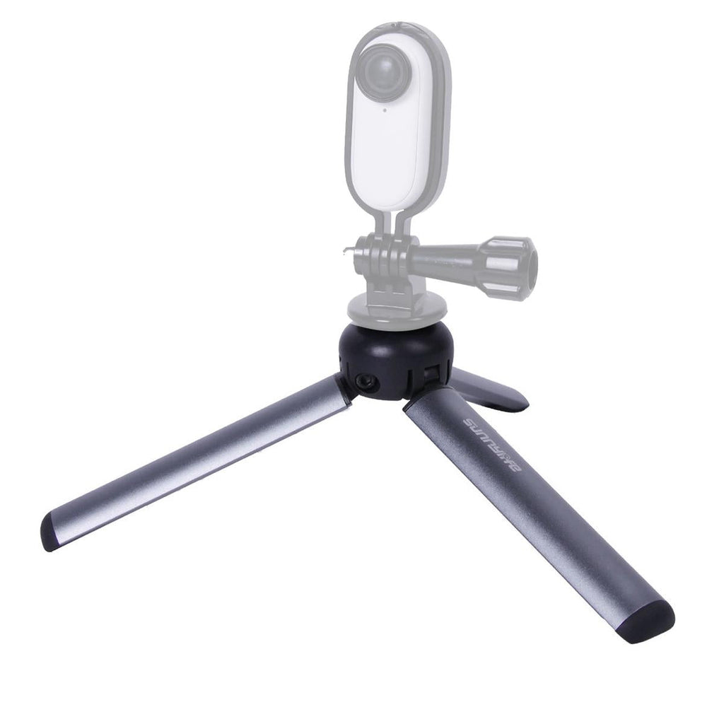 Aluminum alloy mini tripod stand for action cameras with anti-slip feet and standard screw mount — view 5