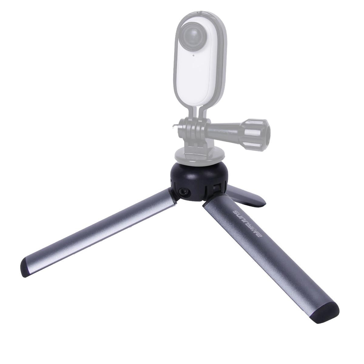 Aluminum alloy mini tripod stand for action cameras with anti-slip feet and standard screw mount — view 5