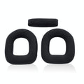 Logitech A50 headset flannel protective ear covers in soft breathable black material