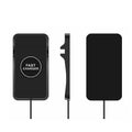 Black silicone non-slip wireless car charger pad and dashboard navigation mount