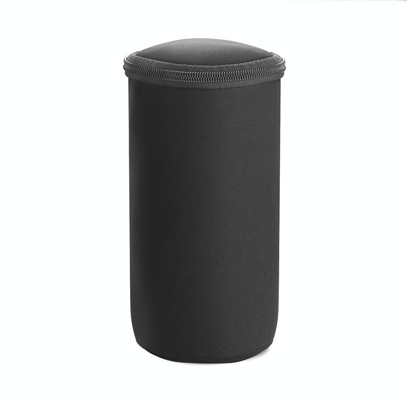 Black waterproof portable speaker case made of diving material for Sony SRS-XB23 with carrying strap — view 4
