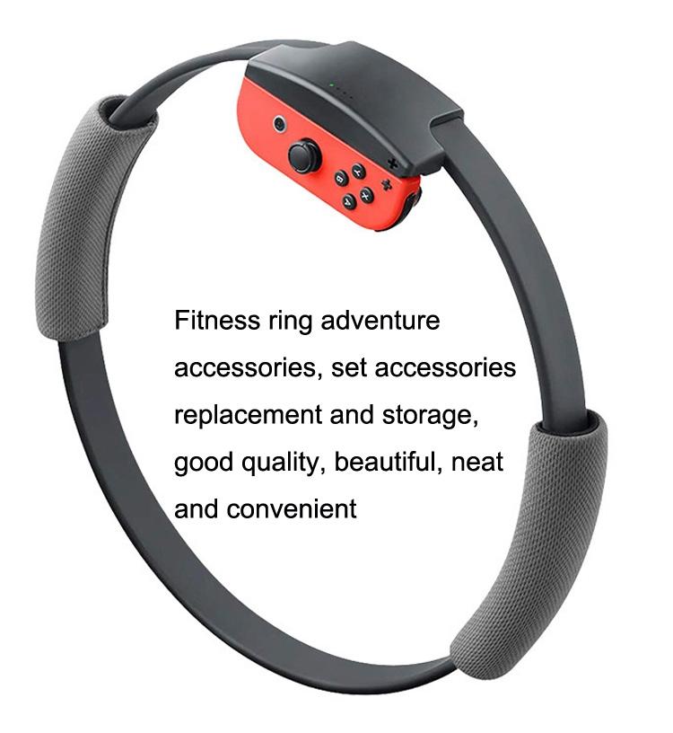 Red 3-in-1 fitness ring storage set and waterproof drawstring bag for Switch adventure games — view 3