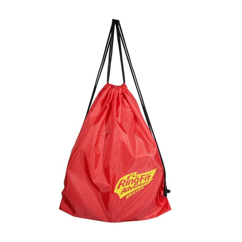 Red fabric Switch fitness ring storage bag with drawstring closure for gaming accessories — view 5