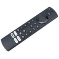 Black infrared replacement remote control for smart televisions featuring soft silicone buttons