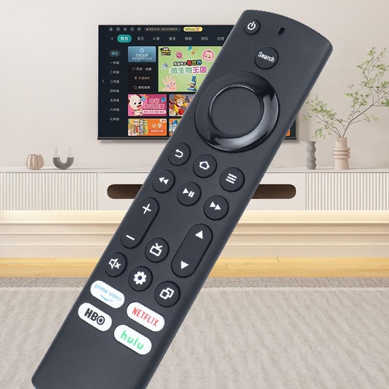 Black infrared replacement remote control for smart televisions featuring soft silicone buttons — view 5