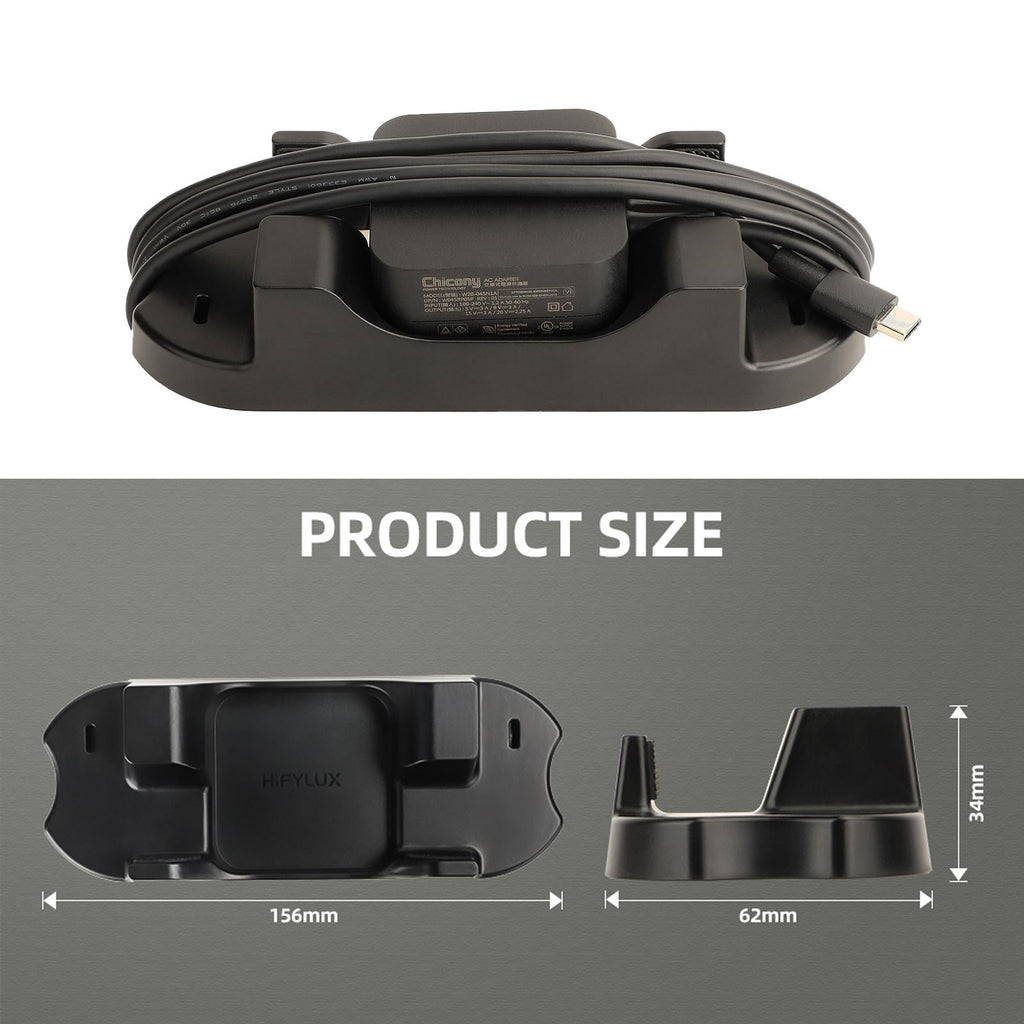 Black Steam Deck console stand and mobile phone bracket with anti-slip desktop base. — view 2