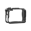Black ABS action camera protective cage for Insta360 Ace and Pro series