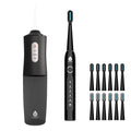 Pursonic electric toothbrush and water flosser set with twelve replacement brush heads