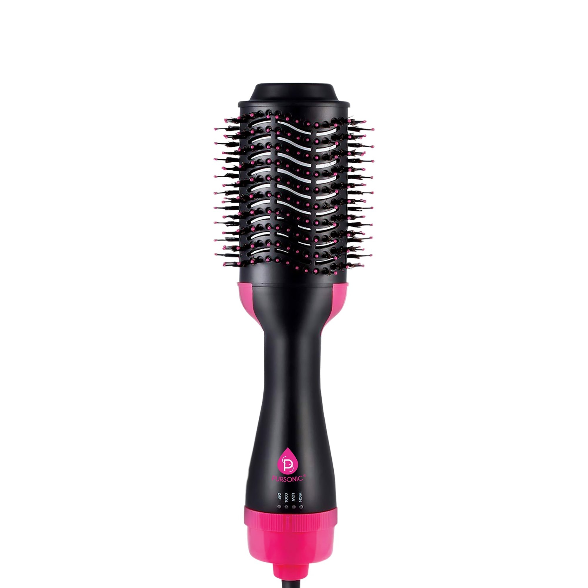 Ultimate hair care bundle featuring a black LED scalp therapy brush and volumizing hot air dryer — view 5