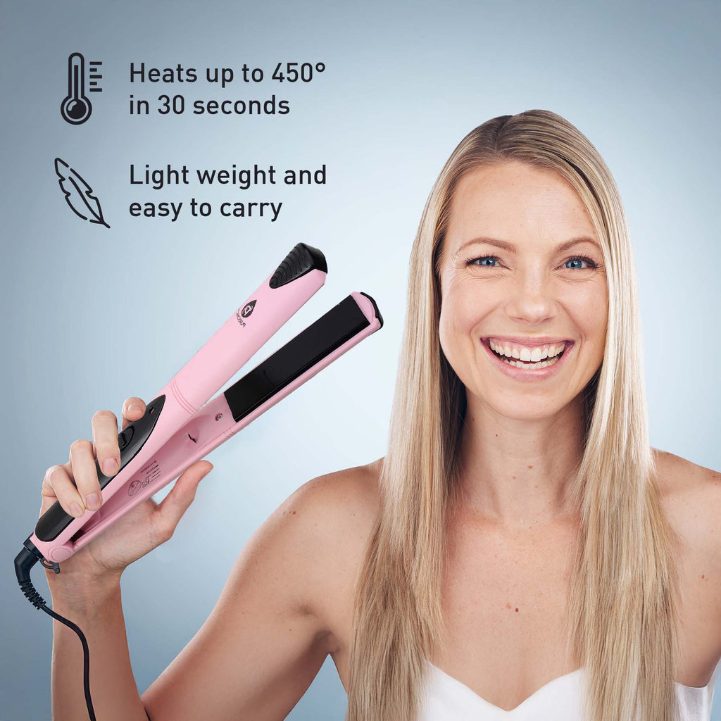 Professional hair styling trio featuring triple barrel curler, volumizing brush, and flat irons — view 2