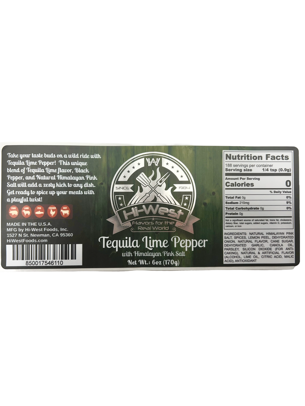 Hi-West Tequila Lime Pepper Seasoning-4