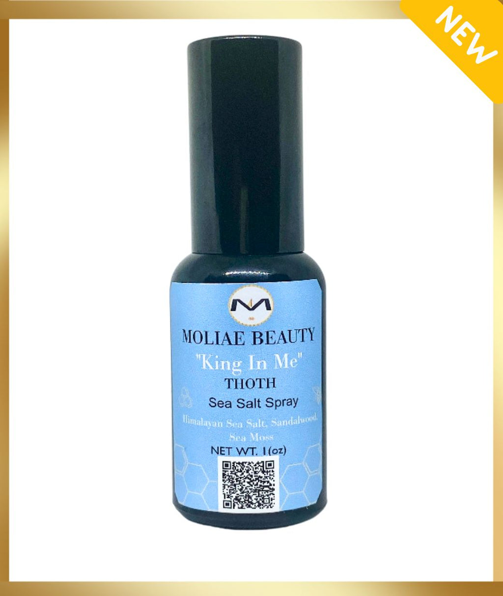 THOTH men's sea salt spray bottle, hydrating sandalwood mist for face body and hair