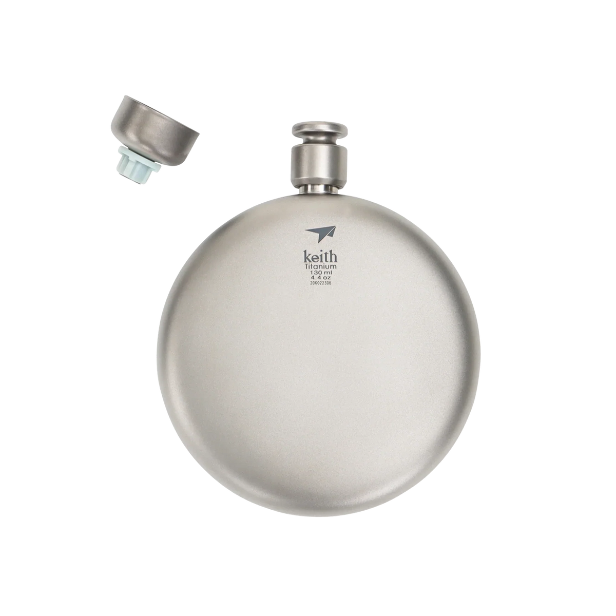 KEITH Titanium Hip Flask with Leather Cover & Funnel - Ti9303-0