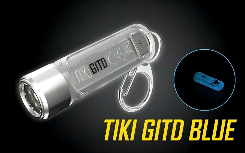 Compact Nitecore TIKI 300 lumen everyday carry keychain flashlight with multi-color LED and USB-C port — view 4