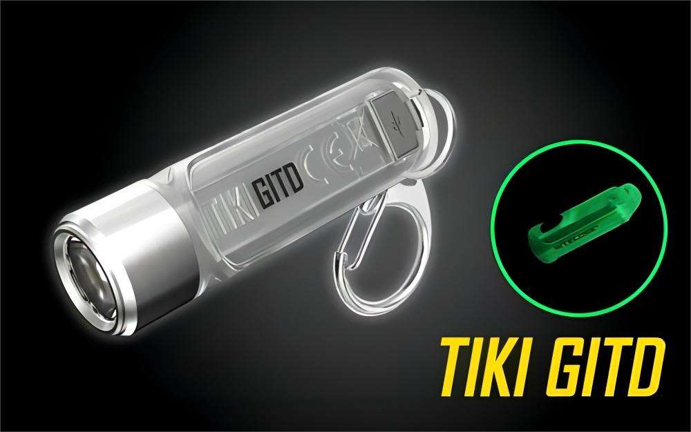 Compact Nitecore TIKI 300 lumen everyday carry keychain flashlight with multi-color LED and USB-C port — view 5